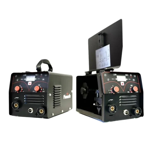 Pinnacle Welding MIGARC 145 MIG ARC Welding MAchines one front view and one with spool compartment open