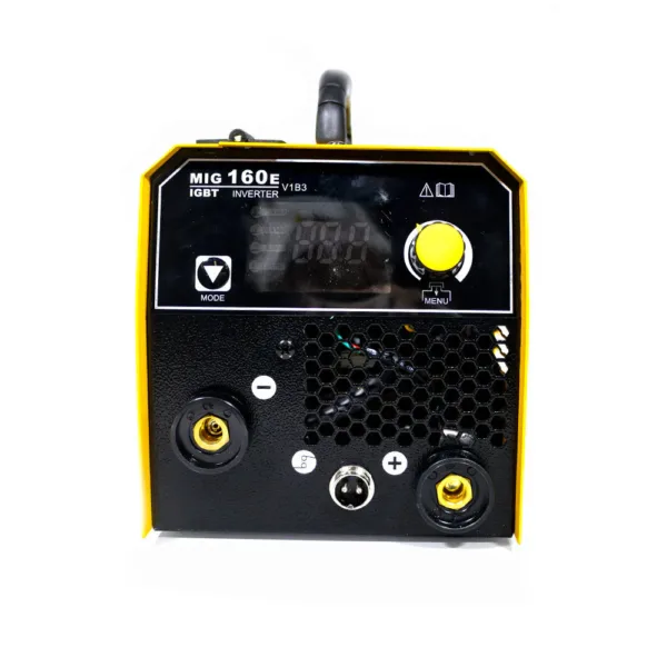 Front view of Rilon 160E Gasless MIG Welding Machine showing control panel